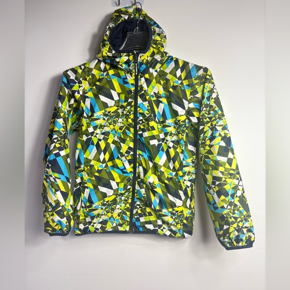 Columbia Kids Omni-Wick Advanced Evaporation Multicolored Rain Jacket Sz L - Picture 1 of 12